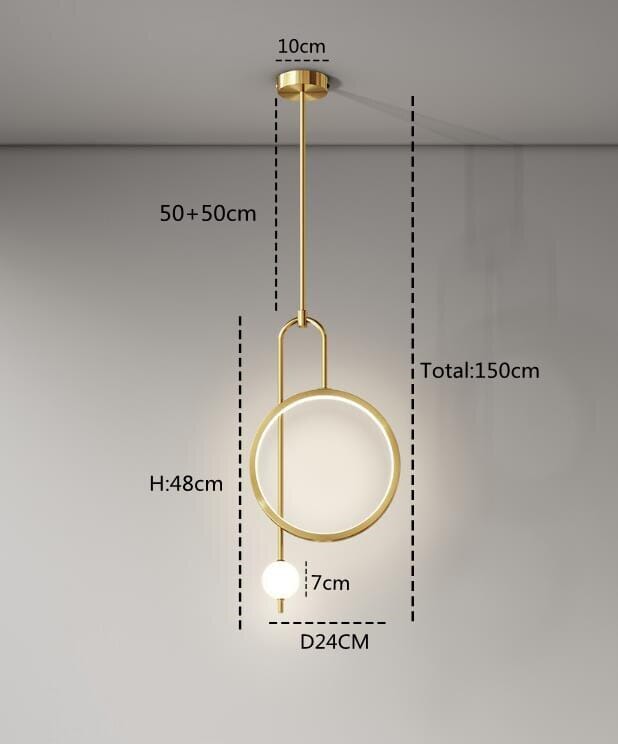 Celestra Gold Ring Pendant Light for Ambience and Warmth