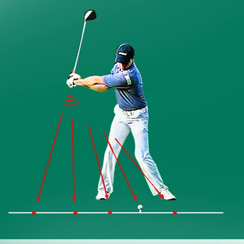 Laser golf svingjusteringsværktøj til præcis grebsopsætning