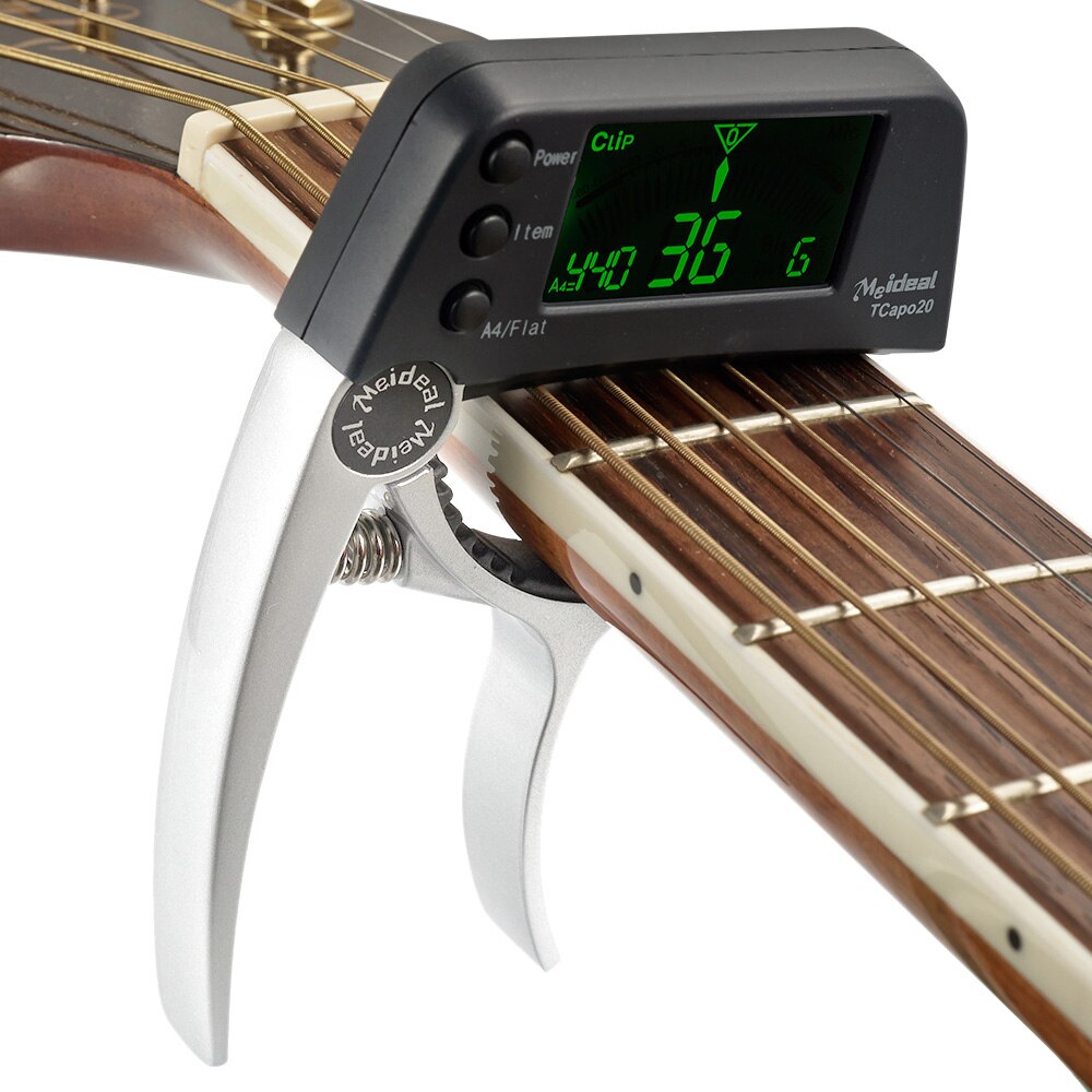 TuneGrip 2-w-1: kapodaster i tuner do gitary z wyświetlaczem LCD