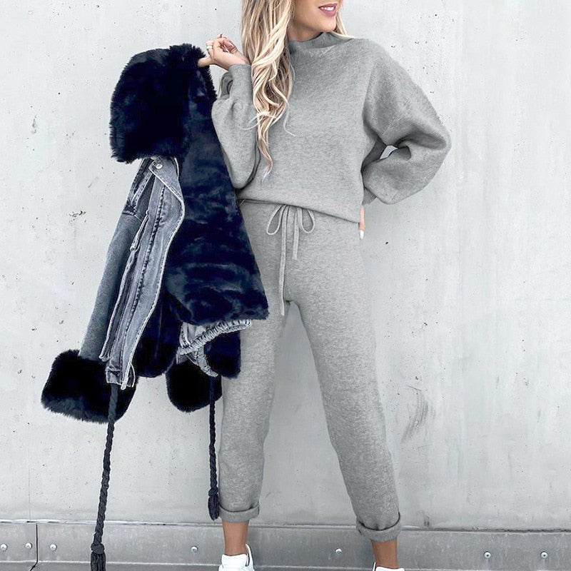 Cozy Cotton-Blend Two-Piece Lounge Set For Home And Everyday Wear