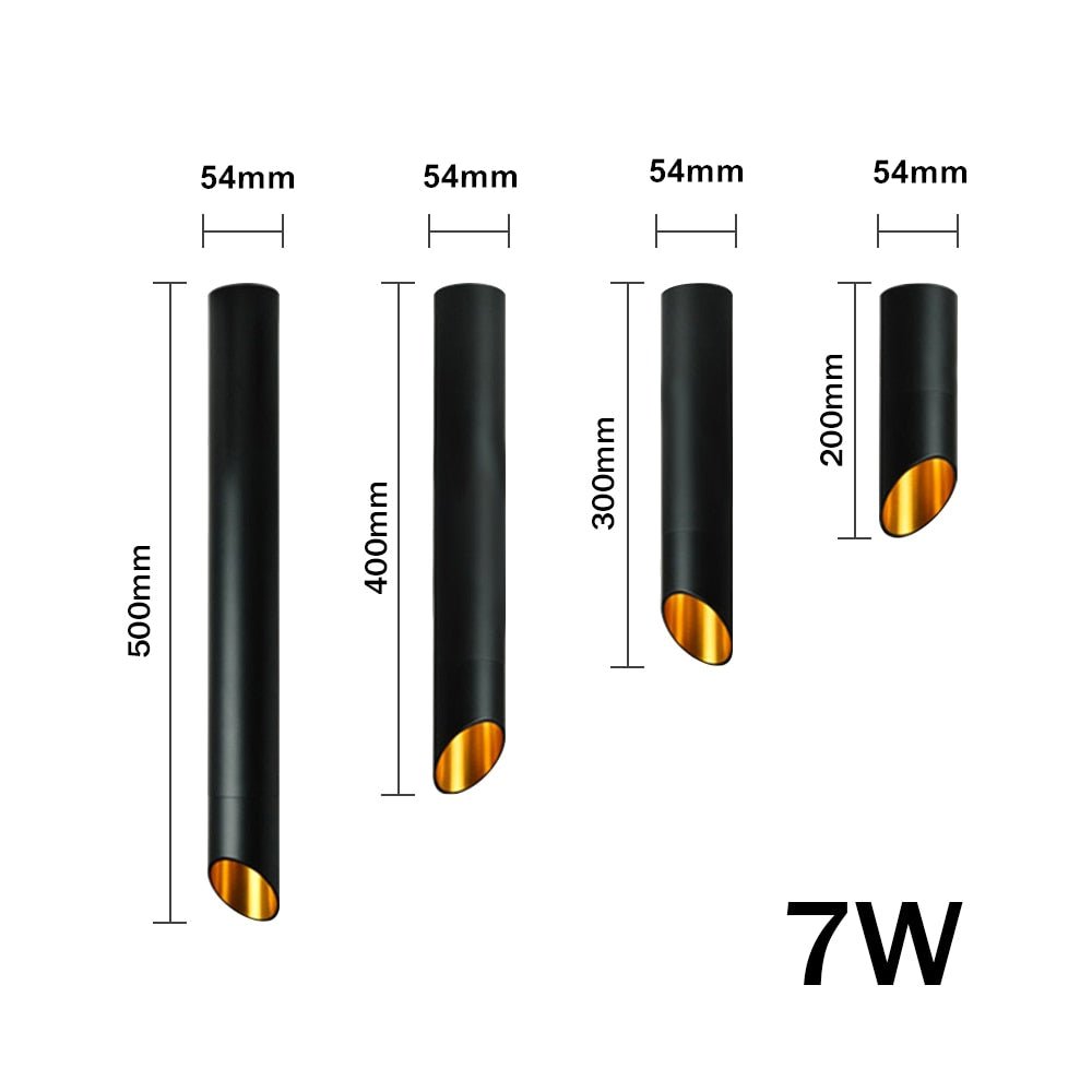 Moderní LED downlight kit Auralis s povrchovou montáží a čtyřmi délkami trubic