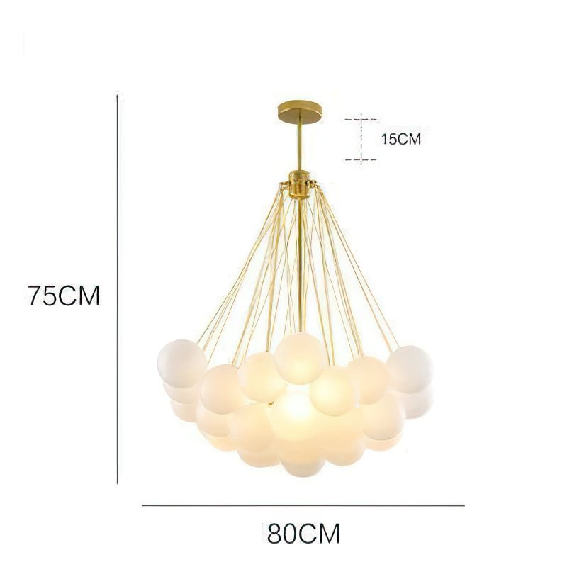 Lampada a Sospensione Elegante Lumira con Globetti in Vetro Satinato