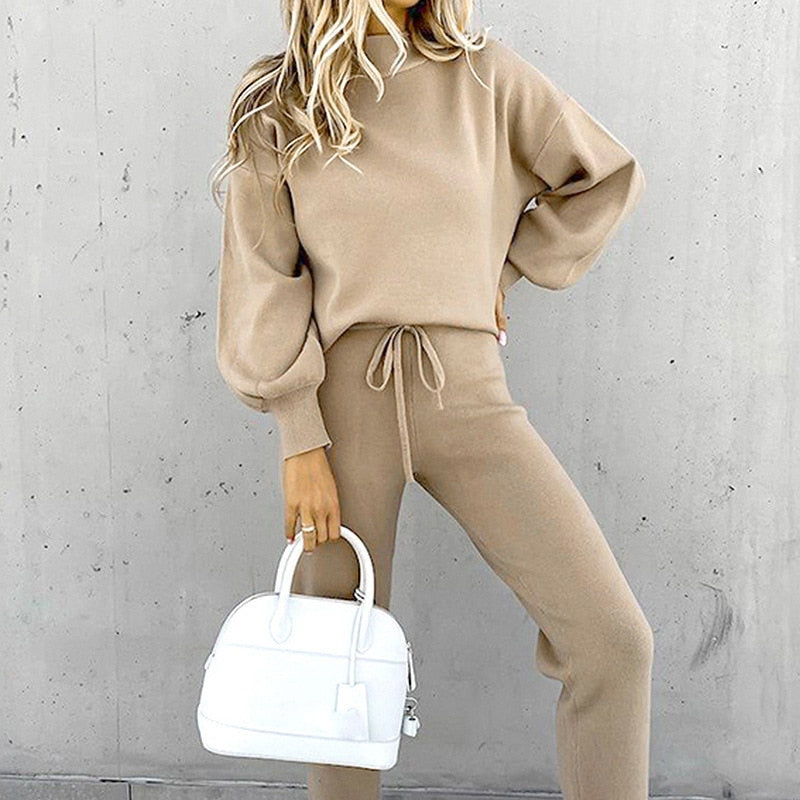 Cozy Cotton-Blend Two-Piece Lounge Set For Home And Everyday Wear
