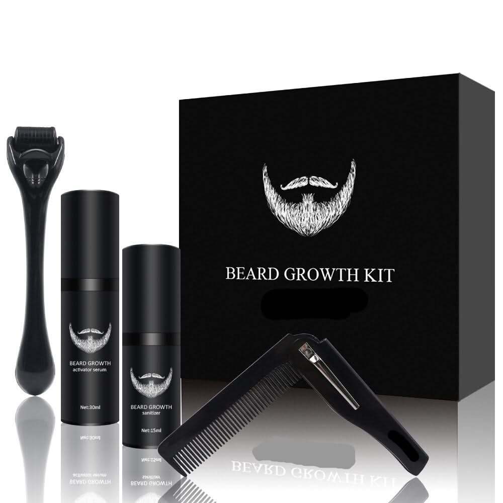 Kit BeardVibe para el Crecimiento de Barba en Zonas Irregulares y para un Crecimiento Saludable de la Barba