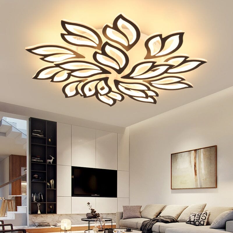 Lampada a Sospensione da Soffitto con Motivo Floreale in Acrilico LED