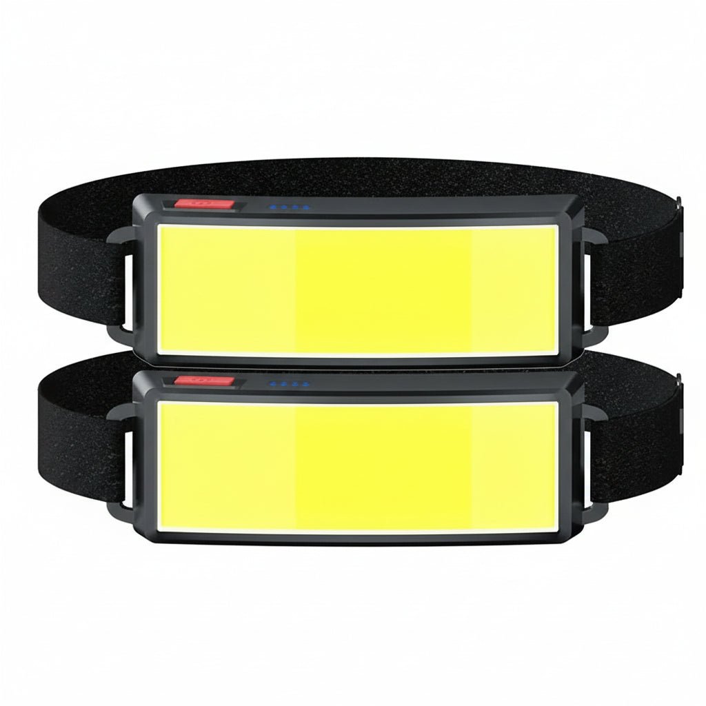 Lampada frontale USB a LED LuminaGrove 500 lumen con illuminazione esterna a modalità multipla