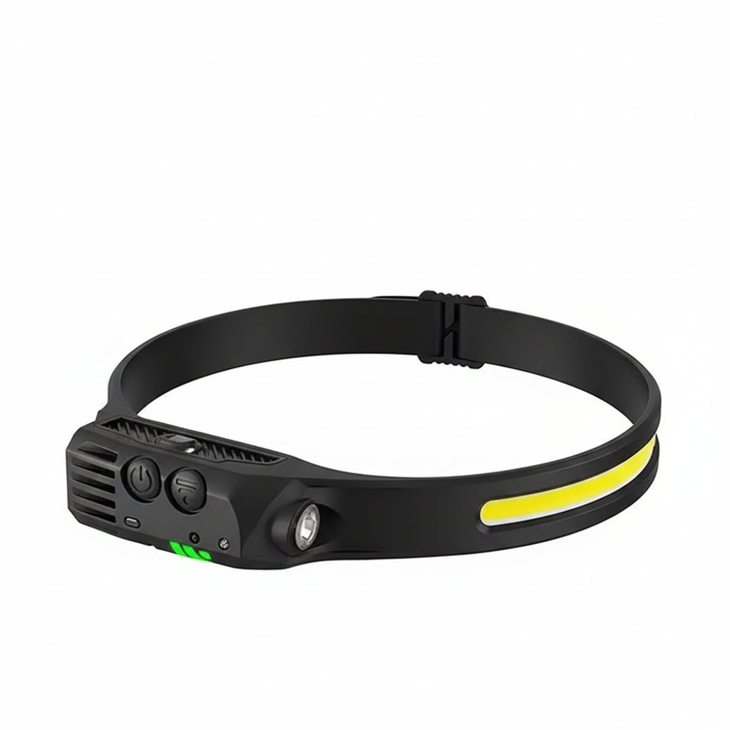 Lampada frontale USB a LED LuminaGrove 500 lumen con illuminazione esterna a modalità multipla