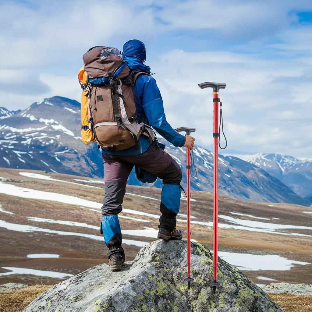 Bengala Dobrável Telescópica TrailGlide para Caminhadas e Viagens
