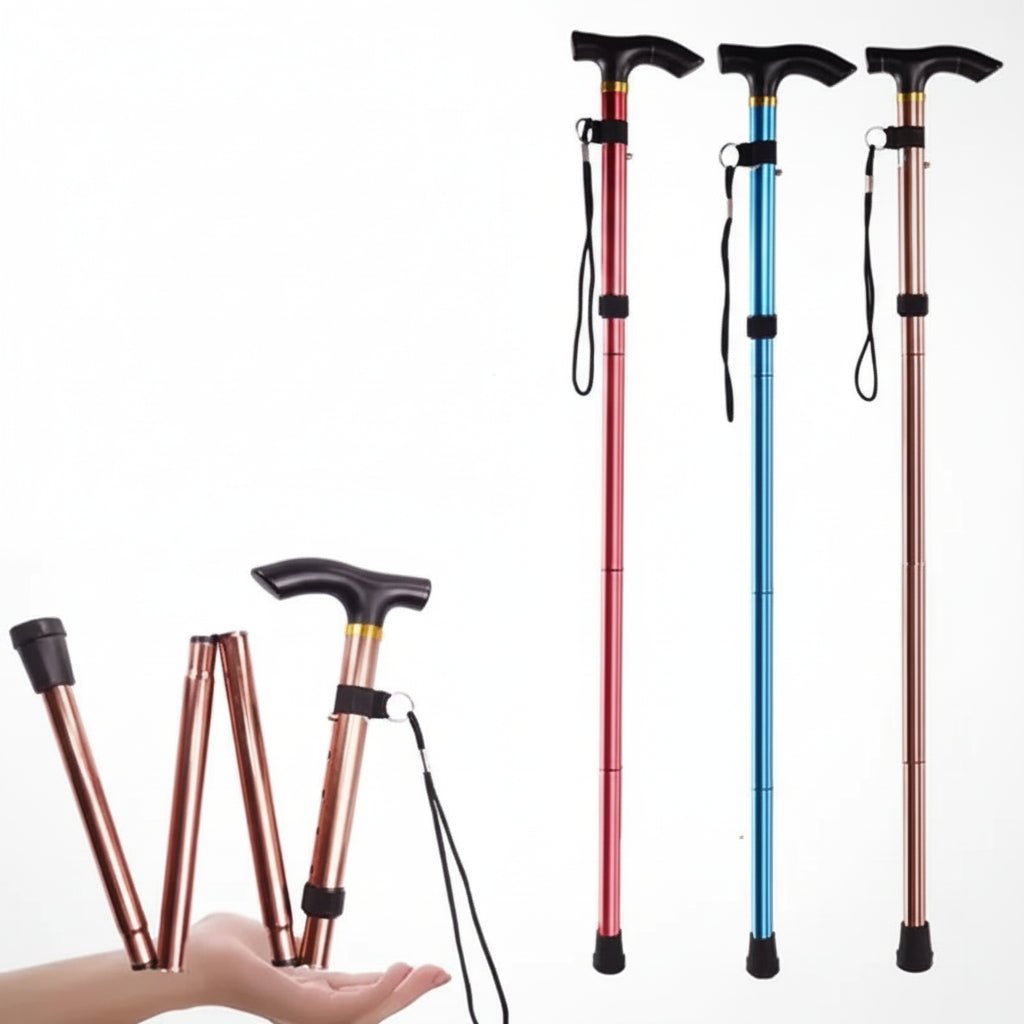 Bengala Dobrável Telescópica TrailGlide para Caminhadas e Viagens