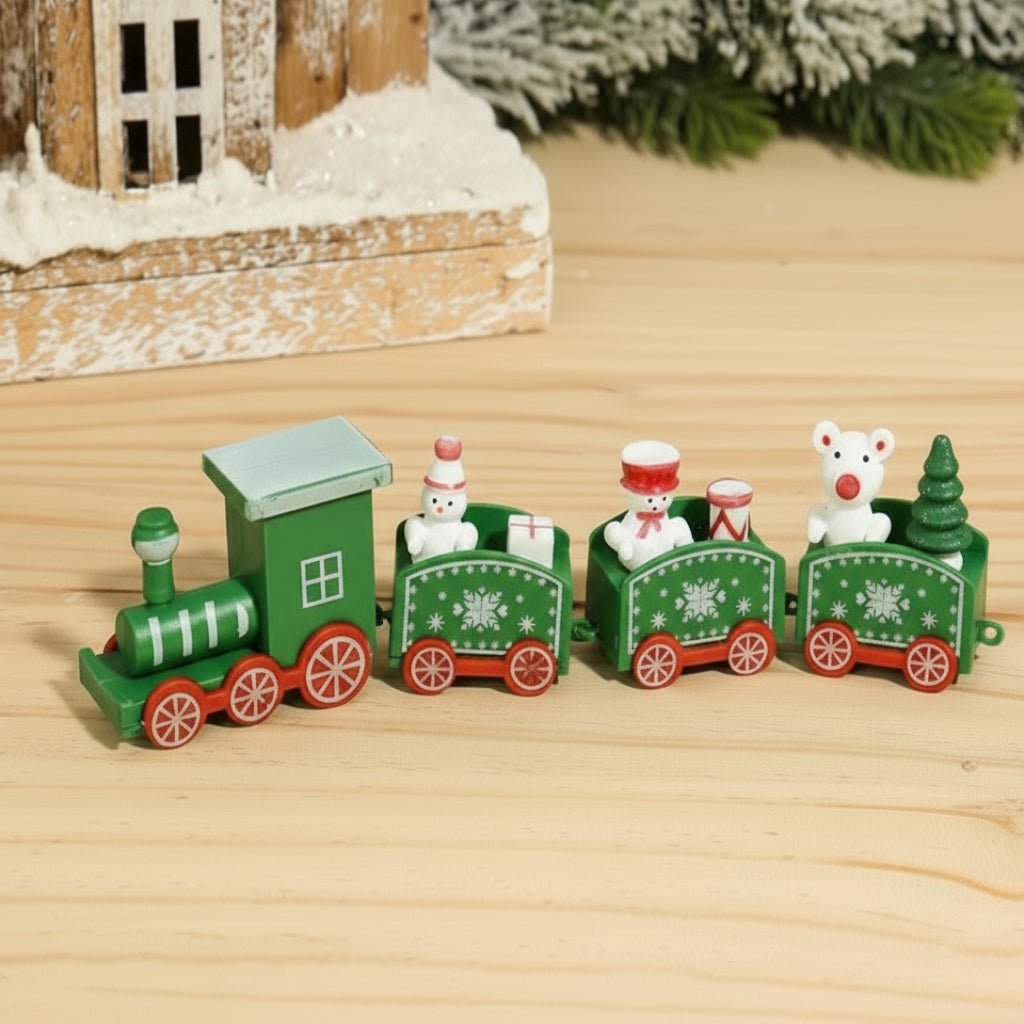 Heritage Lane festliche Weihnachtszug-Dekoration aus Holz und Kunststoff nostalgische Feiertagsdeko