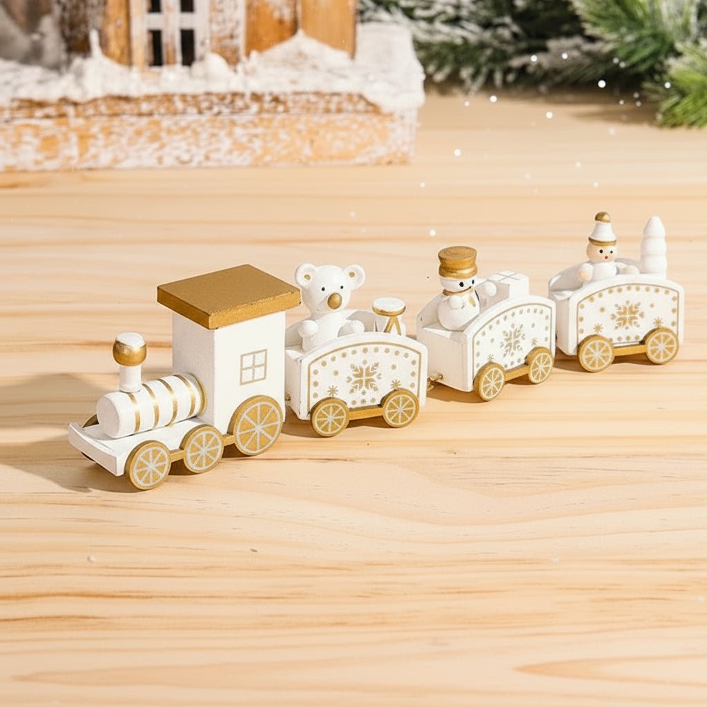 Heritage Lane festliche Weihnachtszug-Dekoration aus Holz und Kunststoff nostalgische Feiertagsdeko