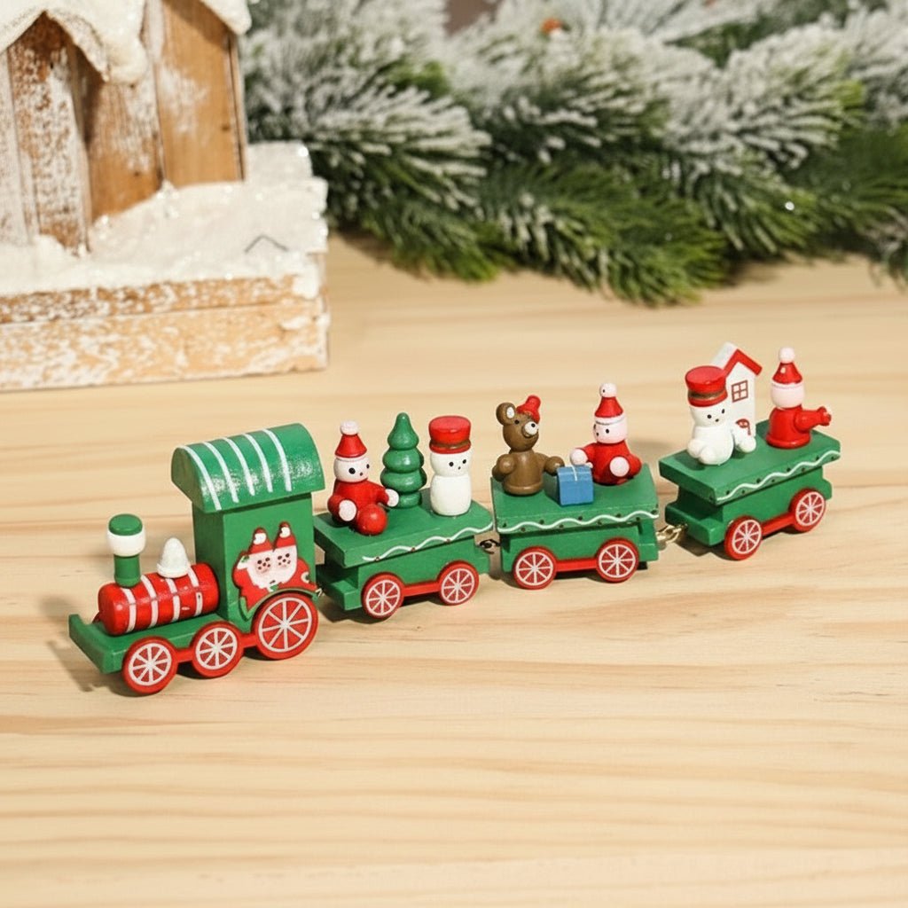 Heritage Lane festliche Weihnachtszug-Dekoration aus Holz und Kunststoff nostalgische Feiertagsdeko