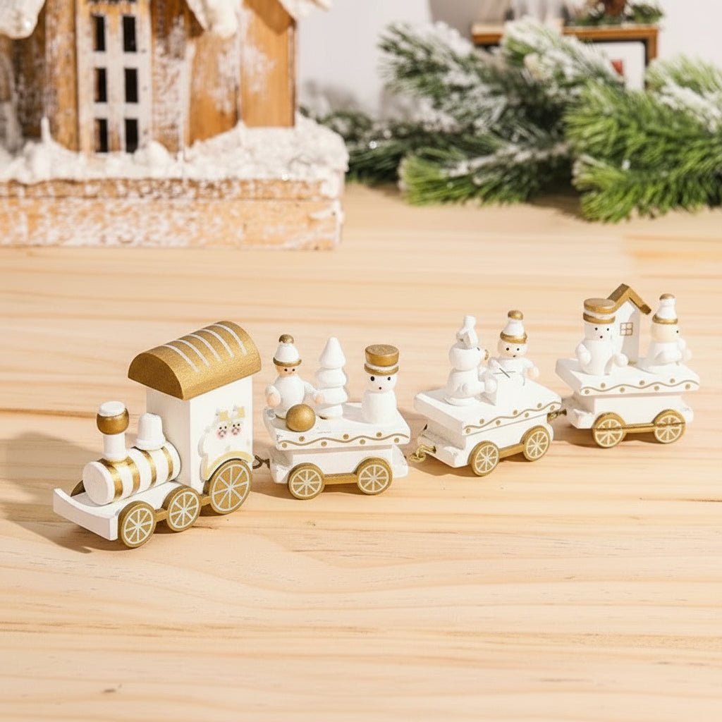 Heritage Lane festliche Weihnachtszug-Dekoration aus Holz und Kunststoff nostalgische Feiertagsdeko