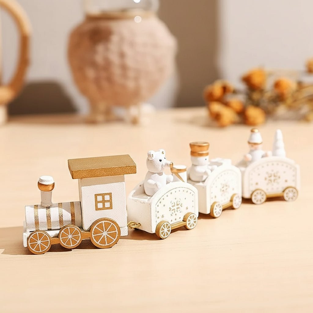 Heritage Lane festliche Weihnachtszug-Dekoration aus Holz und Kunststoff nostalgische Feiertagsdeko