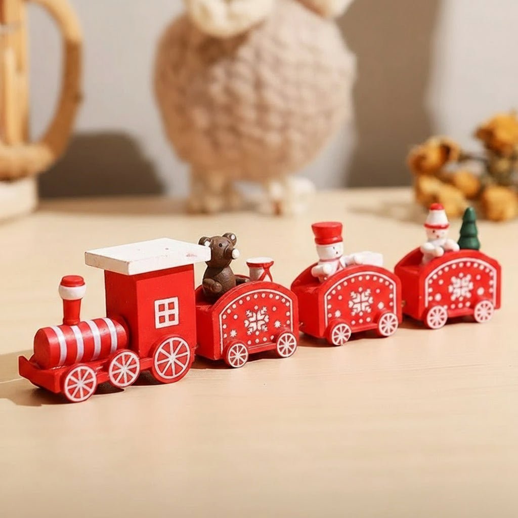 Heritage Lane festliche Weihnachtszug-Dekoration aus Holz und Kunststoff nostalgische Feiertagsdeko