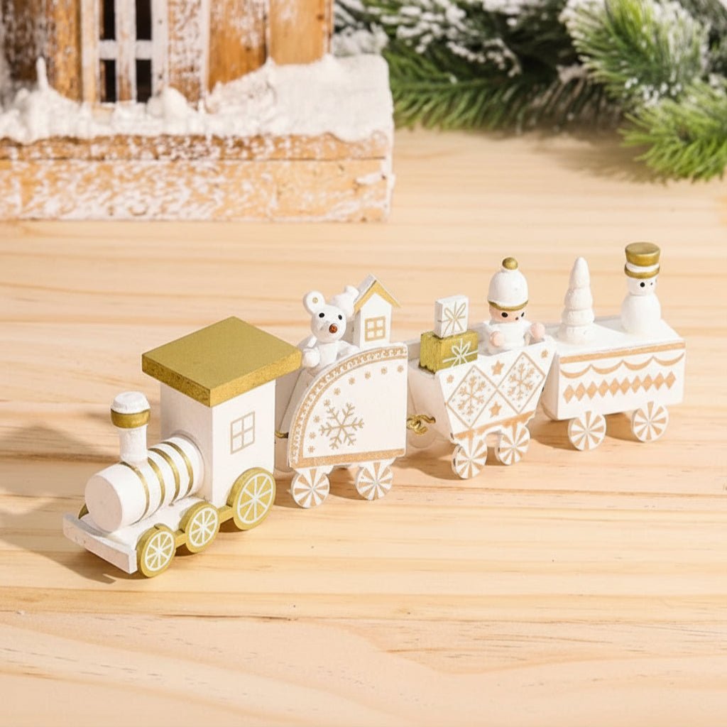 Heritage Lane festliche Weihnachtszug-Dekoration aus Holz und Kunststoff nostalgische Feiertagsdeko