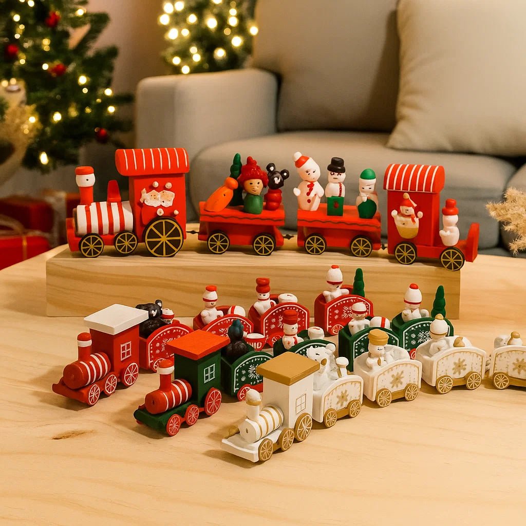 Heritage Lane festliche Weihnachtszug-Dekoration aus Holz und Kunststoff nostalgische Feiertagsdeko