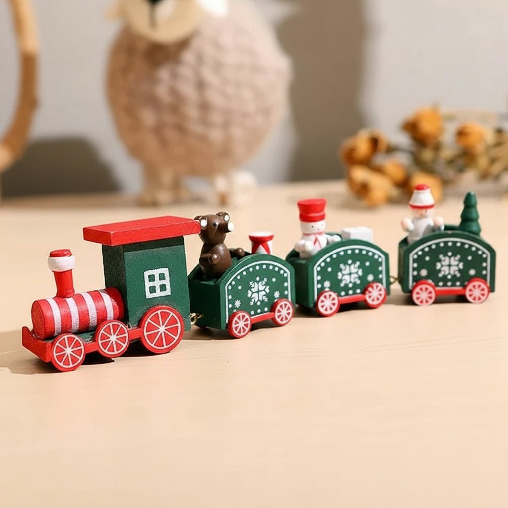 Heritage Lane festliche Weihnachtszug-Dekoration aus Holz und Kunststoff nostalgische Feiertagsdeko