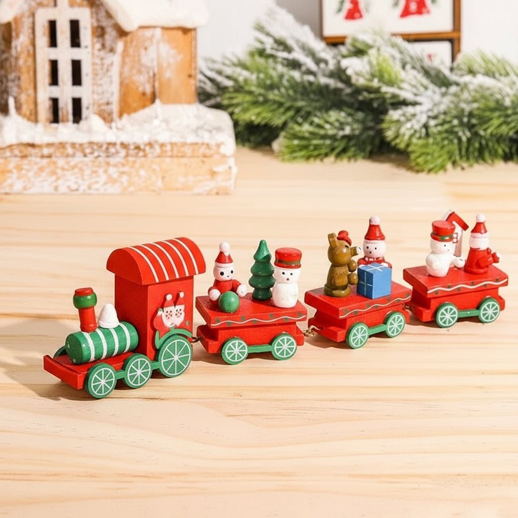 Heritage Lane festliche Weihnachtszug-Dekoration aus Holz und Kunststoff nostalgische Feiertagsdeko