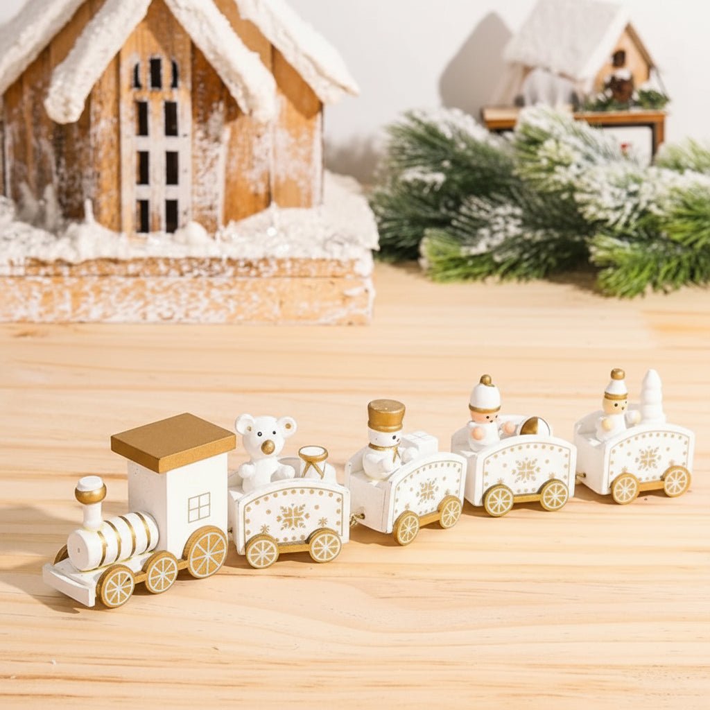 Heritage Lane festliche Weihnachtszug-Dekoration aus Holz und Kunststoff nostalgische Feiertagsdeko