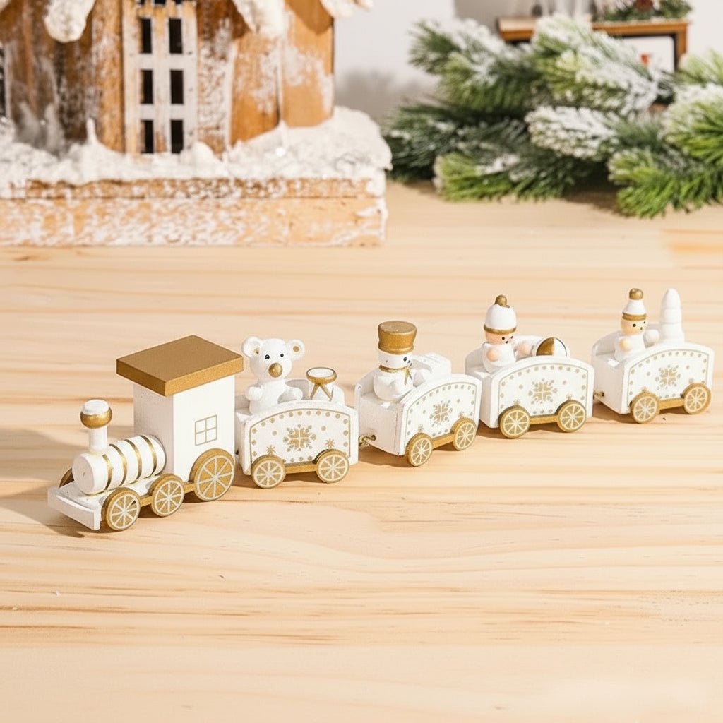 Heritage Lane festliche Weihnachtszug-Dekoration aus Holz und Kunststoff nostalgische Feiertagsdeko