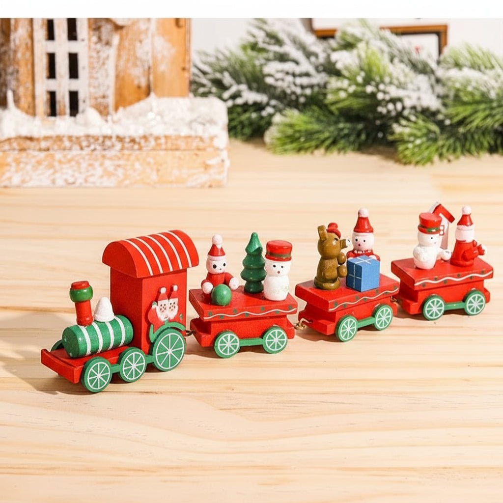 Heritage Lane festliche Weihnachtszug-Dekoration aus Holz und Kunststoff nostalgische Feiertagsdeko