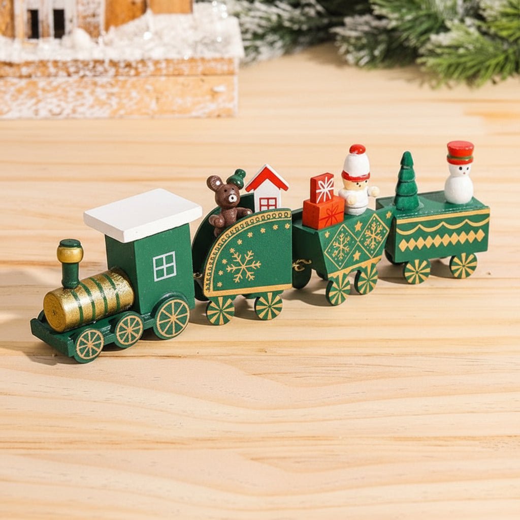 Heritage Lane festliche Weihnachtszug-Dekoration aus Holz und Kunststoff nostalgische Feiertagsdeko