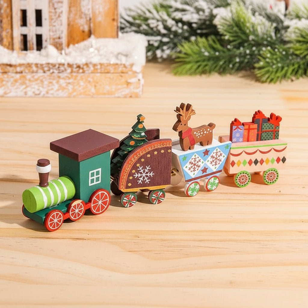 Heritage Lane festliche Weihnachtszug-Dekoration aus Holz und Kunststoff nostalgische Feiertagsdeko