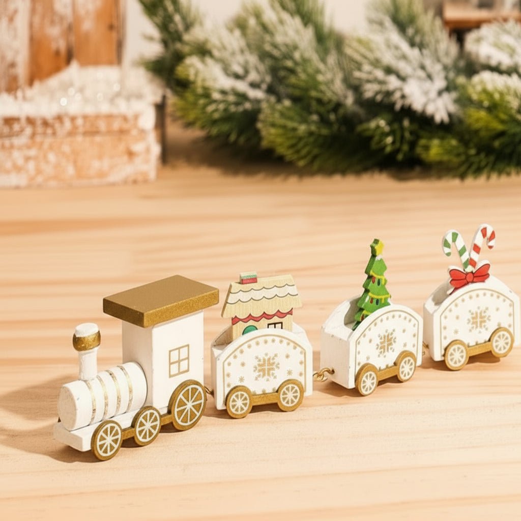 Heritage Lane festliche Weihnachtszug-Dekoration aus Holz und Kunststoff nostalgische Feiertagsdeko