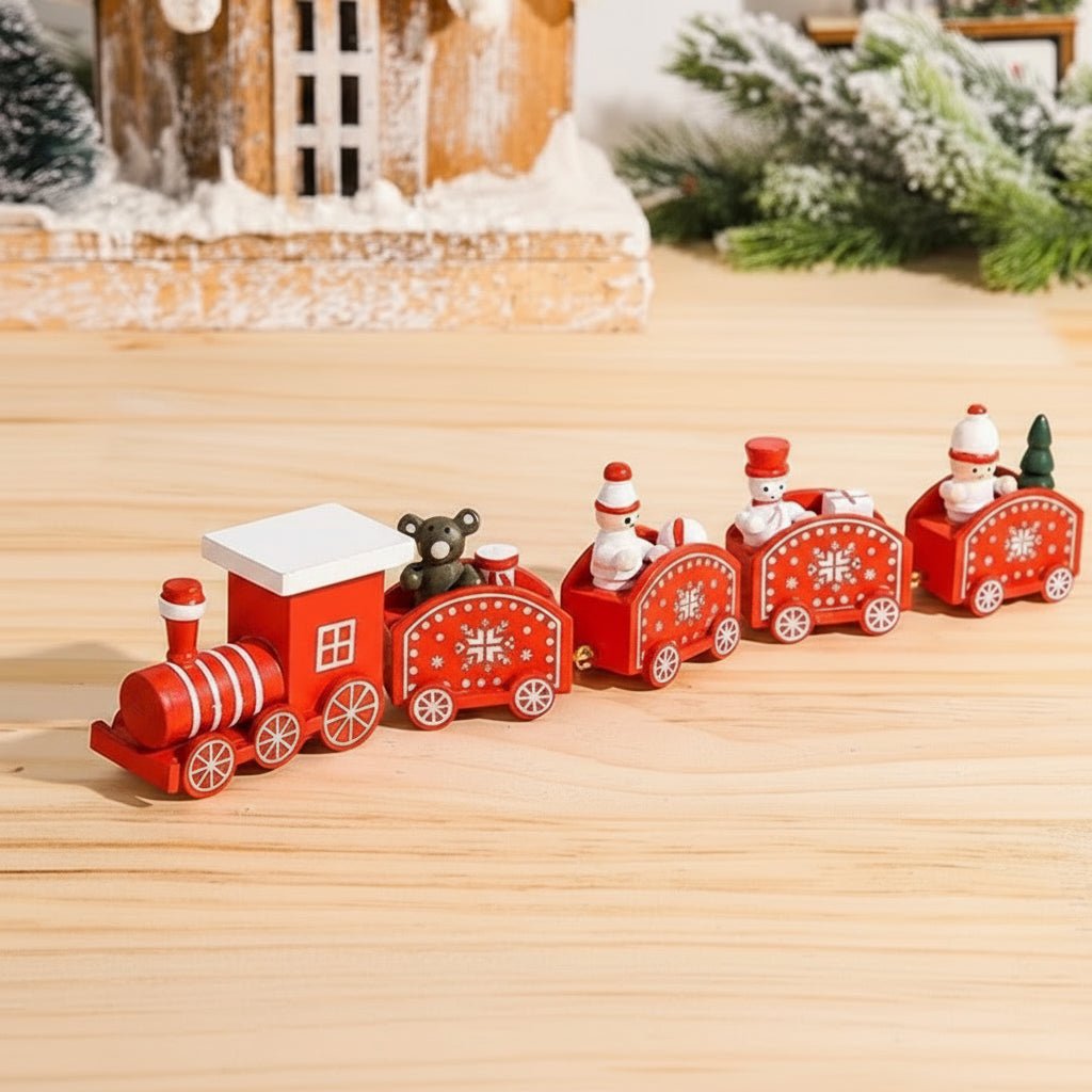 Heritage Lane festliche Weihnachtszug-Dekoration aus Holz und Kunststoff nostalgische Feiertagsdeko