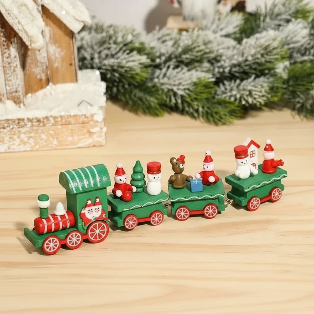 Heritage Lane festliche Weihnachtszug-Dekoration aus Holz und Kunststoff nostalgische Feiertagsdeko