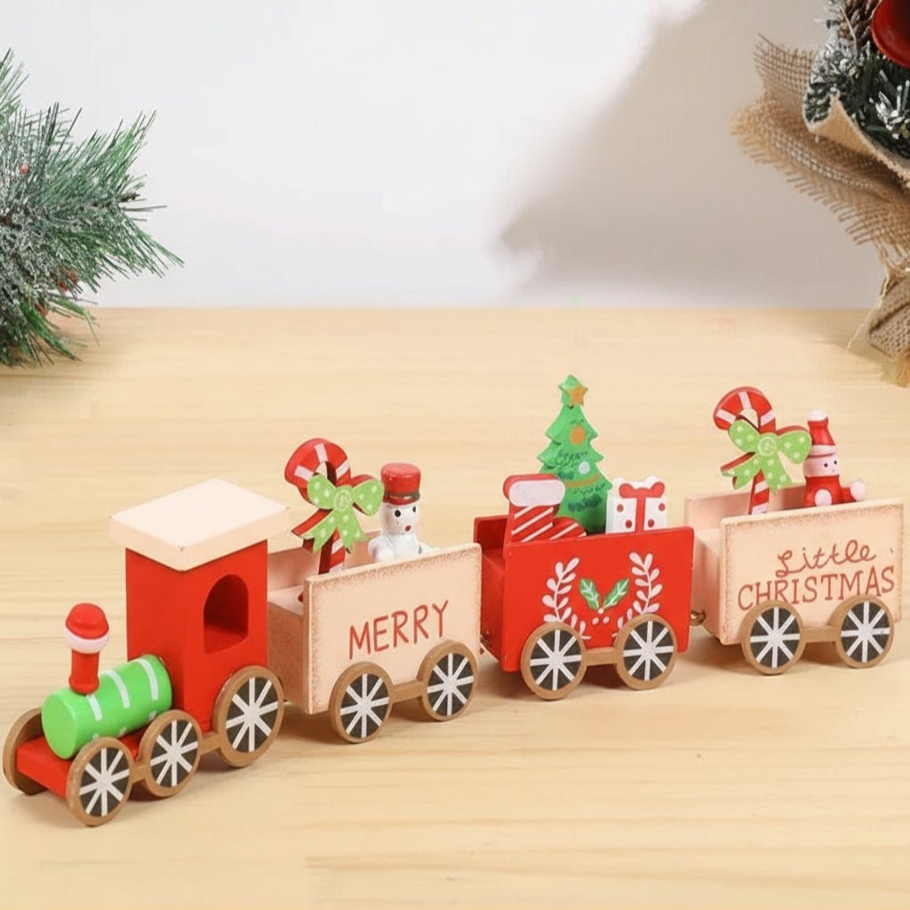 Heritage Lane festliche Weihnachtszug-Dekoration aus Holz und Kunststoff nostalgische Feiertagsdeko