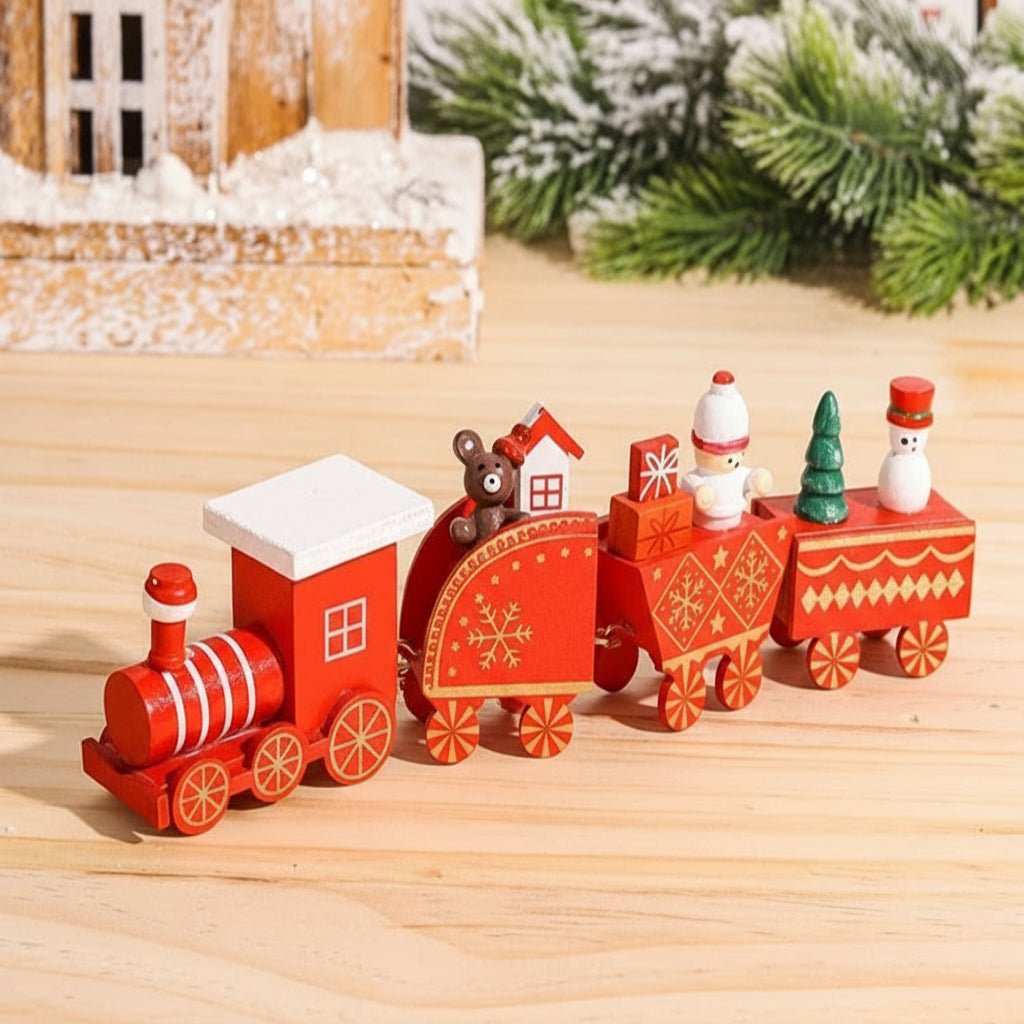 Heritage Lane festliche Weihnachtszug-Dekoration aus Holz und Kunststoff nostalgische Feiertagsdeko