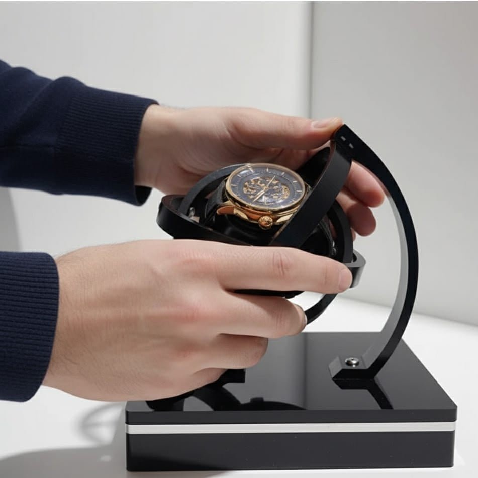 ChronoPulse Automatic Winder With Silent Rotation Follows Your Wrist Motion