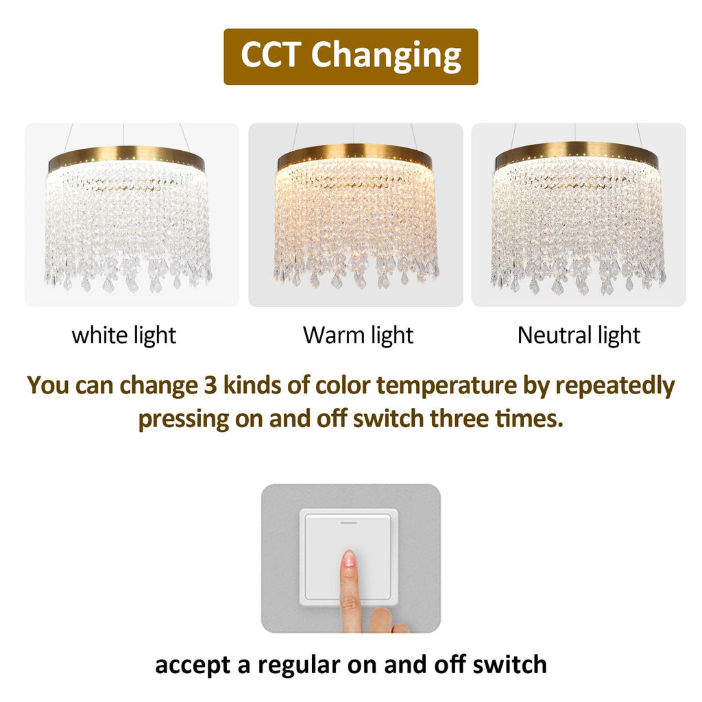 Nova Crystal-krona med dimbar LED-belysning