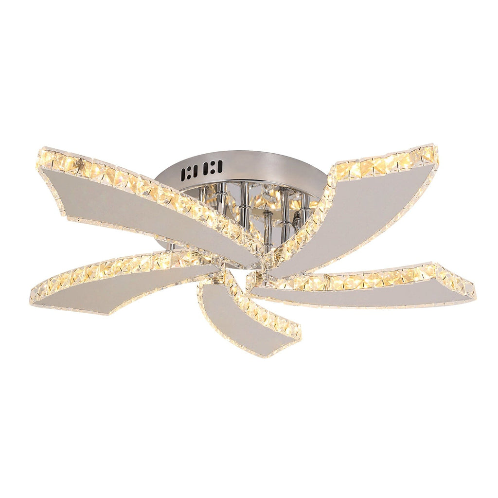 Lámparas de Techo LED de Cristal Lumina con Diseño de Tres Anillos