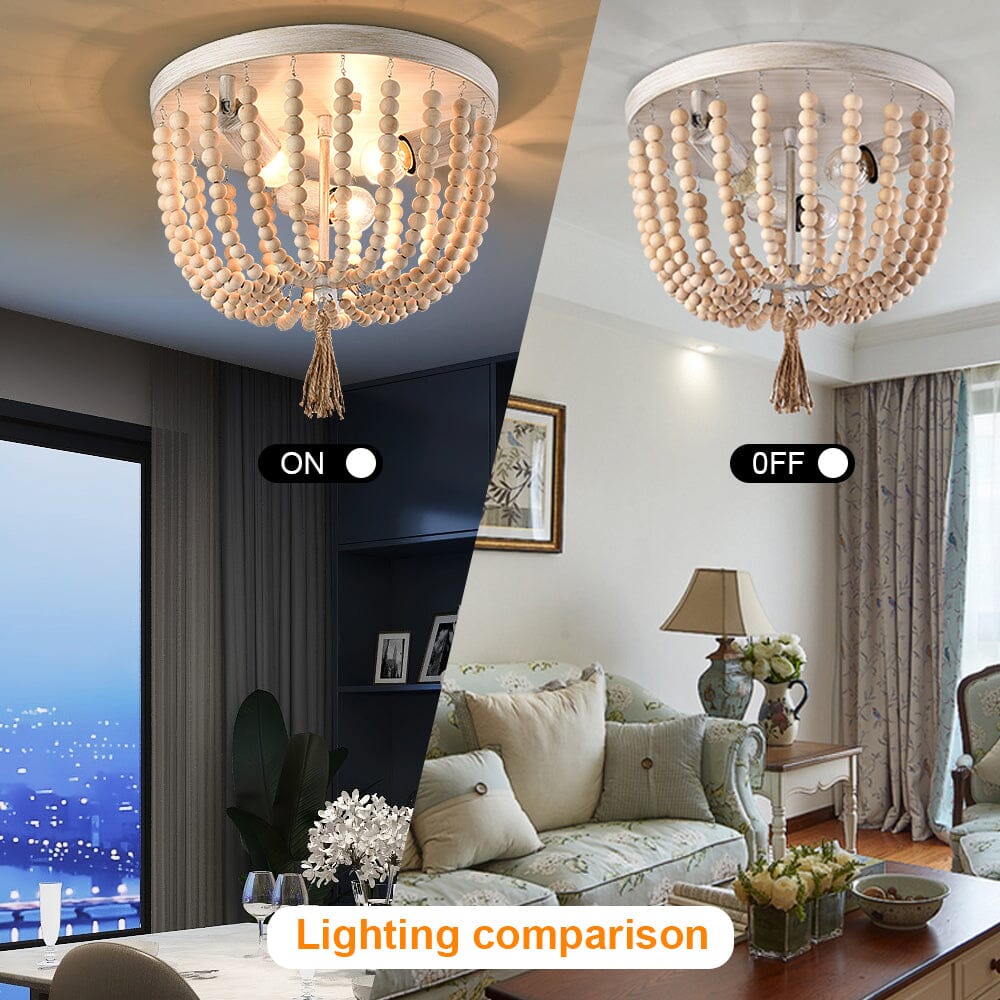 Plafoniera NovaLumen con Perline Lampada LED Minimalista