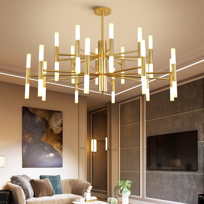 Nova Iron And Acrylic Chandelier Prewired Anti-Corrosion
