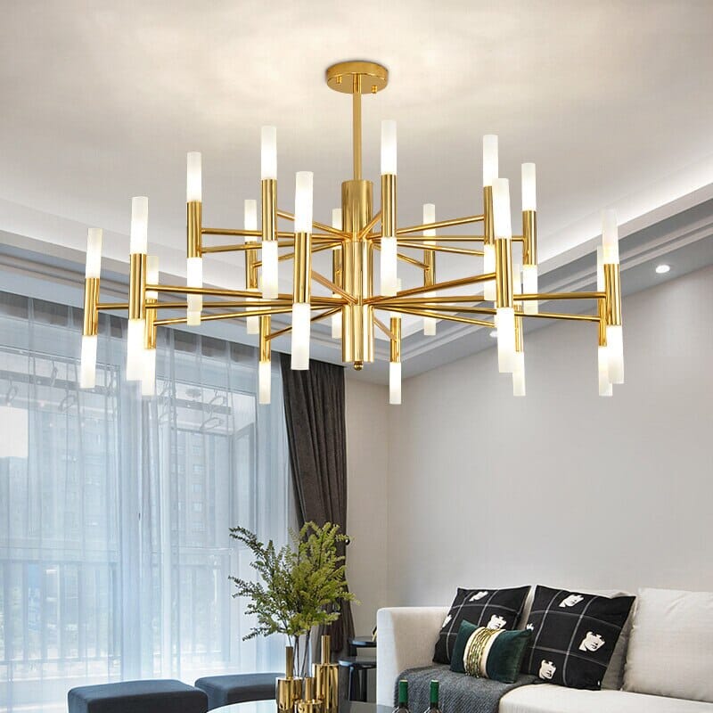 Nova Iron And Acrylic Chandelier Prewired Anti-Corrosion