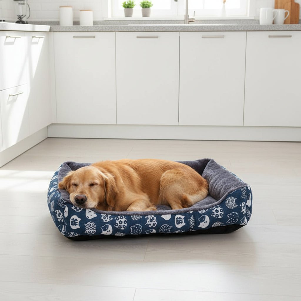 CozyPaws Ultra Blød Hundekurv til Helårssøvn og Ledstøtte