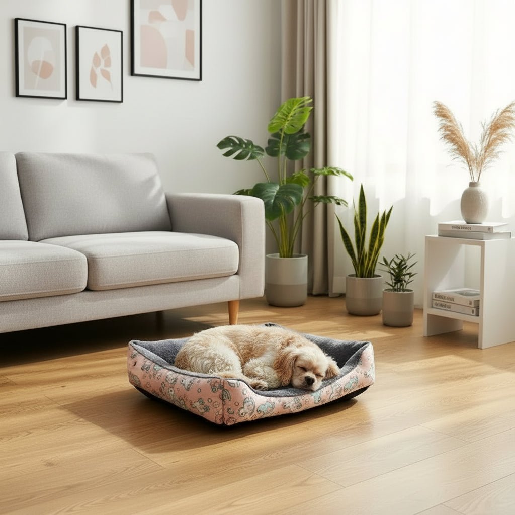 CozyPaws Ultra Blød Hundekurv til Helårssøvn og Ledstøtte