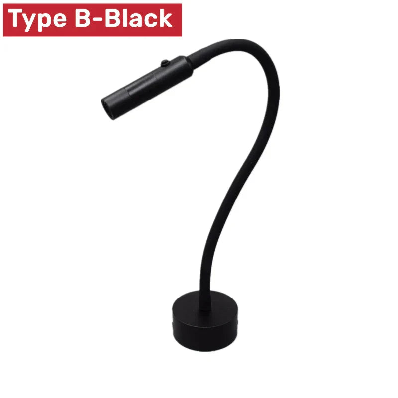 Contemporary Flexible LED Wall Light For Reading With Switch For Bedroom Or Study 1W To 3W