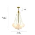 Lampada a Sospensione Elegante Lumira con Globetti in Vetro Satinato