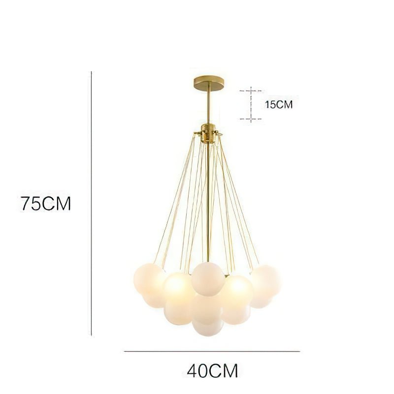 Lampada a Sospensione Elegante Lumira con Globetti in Vetro Satinato