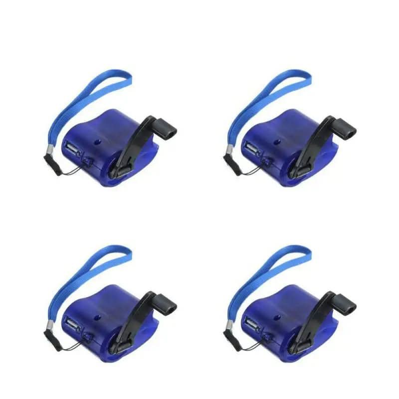 Přenosná nouzová nabíječka s USB a ruční klikou s LED světlem