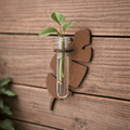 Jardinière murale en forme de feuille VerdantCraft, fabriquée à la main en bois naturel