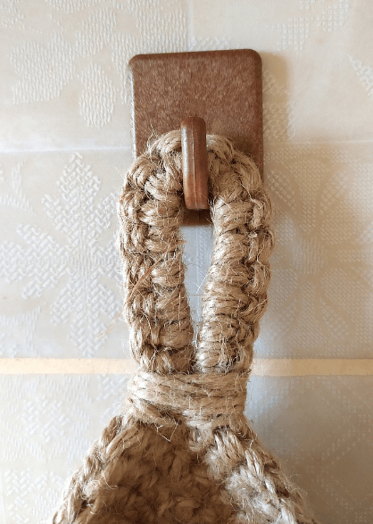 Cesta Colgante de Yute AeroLuxe para Cocina, Ahorra Espacio y Organizador de Almacenamiento