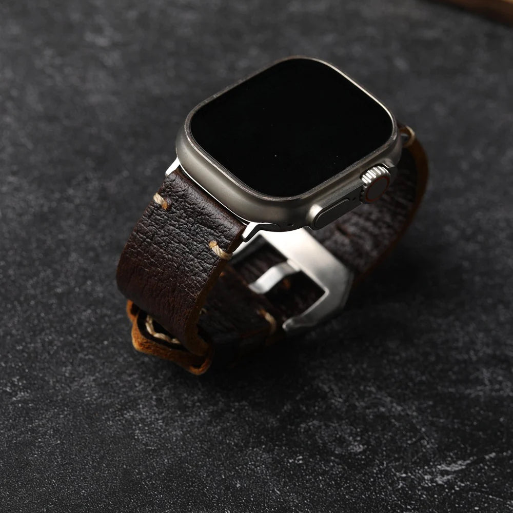 Aurelia Handmade Vintage Leather Strap For Apple Watch