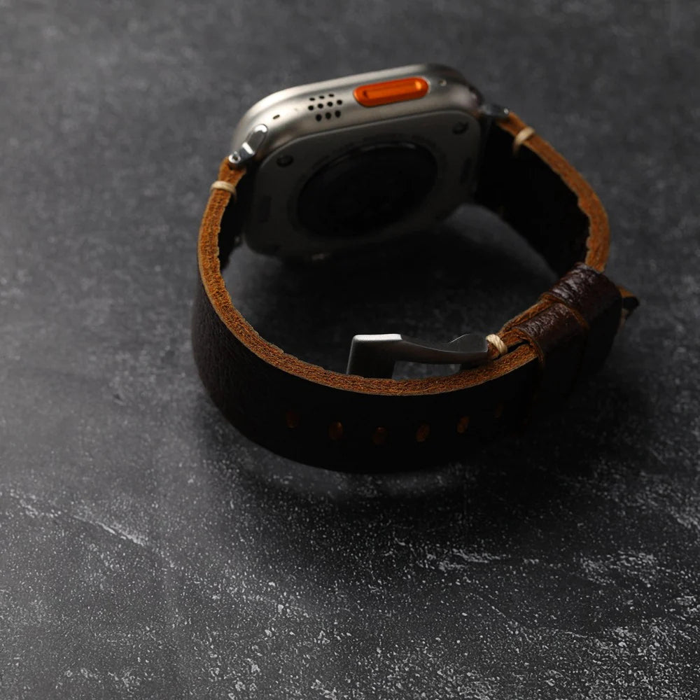 Aurelia Handmade Vintage Leather Strap For Apple Watch