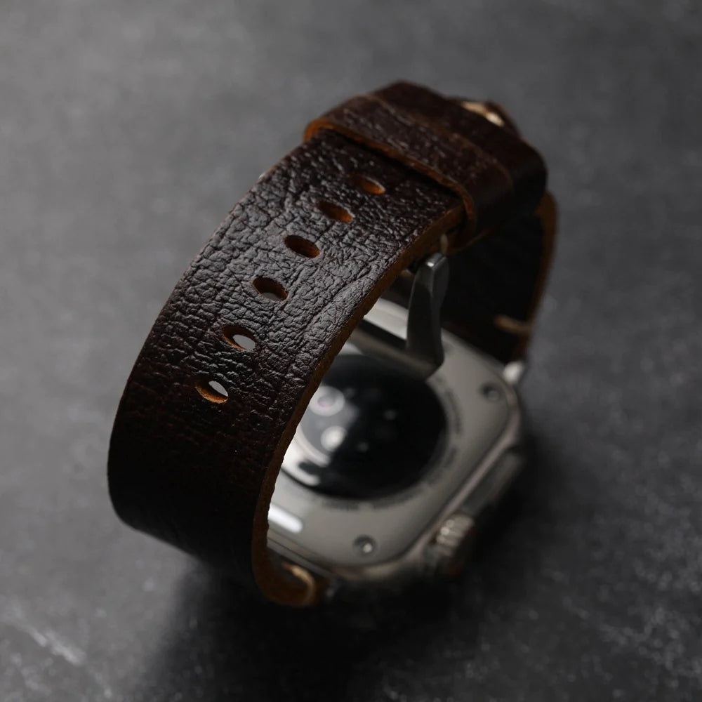 Aurelia Handmade Vintage Leather Strap For Apple Watch